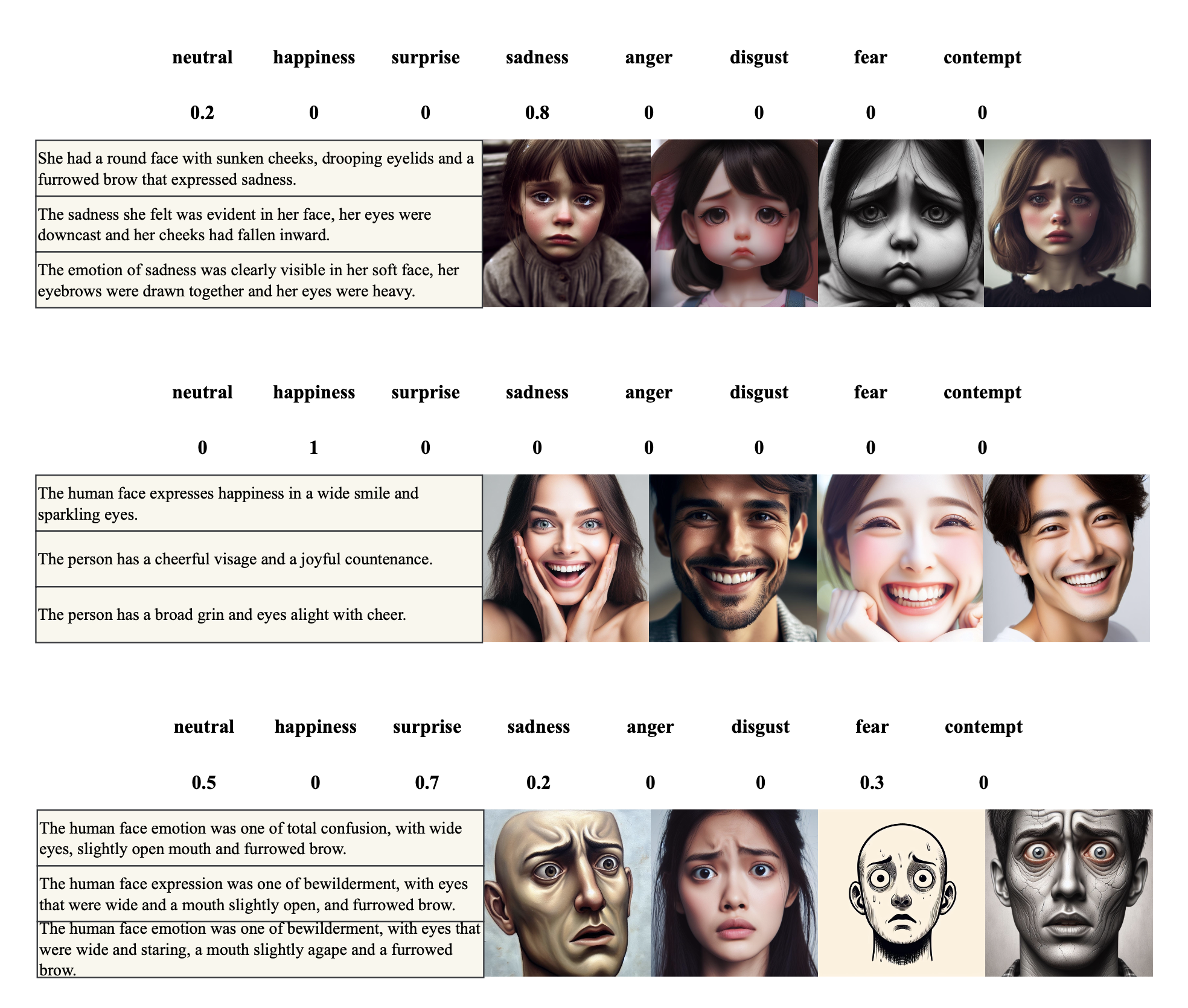 Emo3D: 3D Facial Expression Generation from Emotion Description